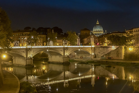 Saint Peters across the Tiber River -Rome, Italy